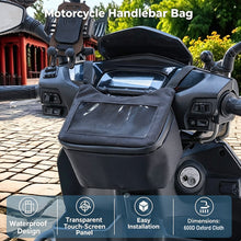 Load image into Gallery viewer, Motorcycle Front Bag With Touch Screen Waterproof Cycling Navigation Handlebar Storage Waist Bag Handlebar Portable Bag
