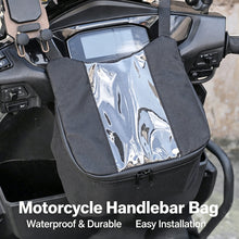 Load image into Gallery viewer, Motorcycle Front Bag With Touch Screen Waterproof Cycling Navigation Handlebar Storage Waist Bag Handlebar Portable Bag
