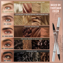 Load image into Gallery viewer, Dual Ended Eyebrow Pencil Square Angled Brush Multifunctional 3D Brow Dye Cream Anti-smudge Waterproof Eyebrow Tint Pen
