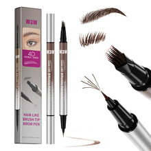 Load image into Gallery viewer, Dual Ended Eyebrow Pencil Square Angled Brush Multifunctional 3D Brow Dye Cream Anti-smudge Waterproof Eyebrow Tint Pen
