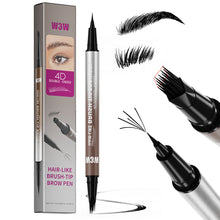 Load image into Gallery viewer, Dual Ended Eyebrow Pencil Square Angled Brush Multifunctional 3D Brow Dye Cream Anti-smudge Waterproof Eyebrow Tint Pen
