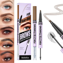 Load image into Gallery viewer, 2 in 1 Waterproof Eyebrow Pencil Liquid Gel Pen Long Lasting Cream Makeup Kit Four Claw Double End Natural Brow Style Glue
