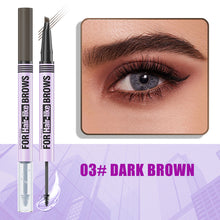 Load image into Gallery viewer, 2 in 1 Waterproof Eyebrow Pencil Liquid Gel Pen Long Lasting Cream Makeup Kit Four Claw Double End Natural Brow Style Glue
