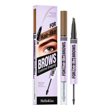 Load image into Gallery viewer, 2 in 1 Waterproof Eyebrow Pencil Liquid Gel Pen Long Lasting Cream Makeup Kit Four Claw Double End Natural Brow Style Glue
