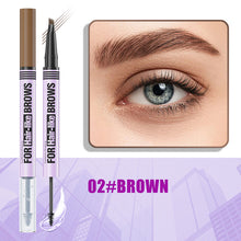 Load image into Gallery viewer, 2 in 1 Waterproof Eyebrow Pencil Liquid Gel Pen Long Lasting Cream Makeup Kit Four Claw Double End Natural Brow Style Glue
