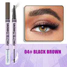 Load image into Gallery viewer, 2 in 1 Waterproof Eyebrow Pencil Liquid Gel Pen Long Lasting Cream Makeup Kit Four Claw Double End Natural Brow Style Glue
