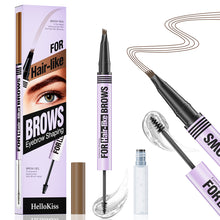 Load image into Gallery viewer, 2 in 1 Waterproof Eyebrow Pencil Liquid Gel Pen Long Lasting Cream Makeup Kit Four Claw Double End Natural Brow Style Glue
