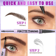 Load image into Gallery viewer, 2 in 1 Waterproof Eyebrow Pencil Liquid Gel Pen Long Lasting Cream Makeup Kit Four Claw Double End Natural Brow Style Glue
