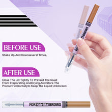 Load image into Gallery viewer, 2 in 1 Waterproof Eyebrow Pencil Liquid Gel Pen Long Lasting Cream Makeup Kit Four Claw Double End Natural Brow Style Glue
