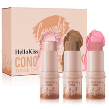 Load image into Gallery viewer, 3pcs/set Contour Sticks Highlighter Stick Blush Stick Cream Contour Including Contour Brush Creates Facial Contours Makeup Cosmetic
