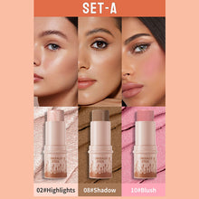 Load image into Gallery viewer, 3pcs/set Contour Sticks Highlighter Stick Blush Stick Cream Contour Including Contour Brush Creates Facial Contours Makeup Cosmetic
