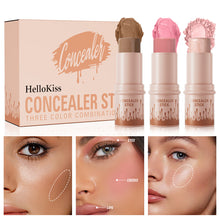 Load image into Gallery viewer, 3pcs/set Contour Sticks Highlighter Stick Blush Stick Cream Contour Including Contour Brush Creates Facial Contours Makeup Cosmetic
