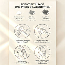 Load image into Gallery viewer, 100Pcs Facial Oil-Blotting Paper with Mirror &amp; Puff for Makeup Setting Portable Oil-Control Oil-absorbing Wood Pulp Paper
