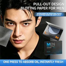Load image into Gallery viewer, 100 Sheets Face Oil Absorbing Paper Summer Oil Control Wipes For Men Absorbing Sheet Oily Paper Face Cleansing Face Oil Blotting

