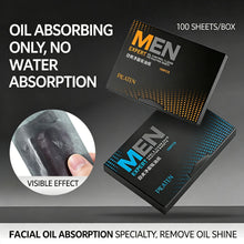 Load image into Gallery viewer, 100 Sheets Face Oil Absorbing Paper Summer Oil Control Wipes For Men Absorbing Sheet Oily Paper Face Cleansing Face Oil Blotting
