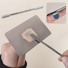 Load image into Gallery viewer, Stainless Steel Makeup Mixing Palette Foundation Spatula Makeup MixingTray Nail Art Palet Beauty Tools
