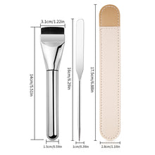 Load image into Gallery viewer, Stainless Steel Foundation Mixing Palette Set with Spatula Foundation Spreader Tool Easy-Clean Cosmetic Tray for Liquid Foundation &amp; Cream
