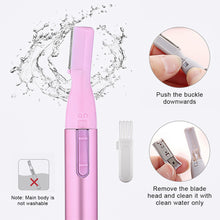 Load image into Gallery viewer, Electric Eyebrow Trimmer Stainless Steel Head Multifunctional Eyebrow Shaver for Multiple Brow Shapes Facial Hair Remover

