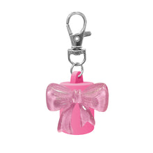Load image into Gallery viewer, Bowknot Silicone Keychain Cap Portable Durable Holder Keychain Compatible For Lipgloss Storage And Balm Cap
