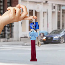 Load image into Gallery viewer, Bowknot Silicone Keychain Cap Portable Durable Holder Keychain Compatible For Lipgloss Storage And Balm Cap
