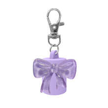 Load image into Gallery viewer, Bowknot Silicone Keychain Cap Portable Durable Holder Keychain Compatible For Lipgloss Storage And Balm Cap
