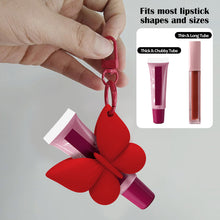 Load image into Gallery viewer, Butterfly Silicone Portable Lipstick Case Secure Grip Anti-Fall Lipstick Holder Protective Lipstick Cover with No Falling Out Even When Shaken
