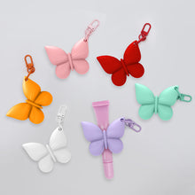 Load image into Gallery viewer, Butterfly Silicone Portable Lipstick Case Secure Grip Anti-Fall Lipstick Holder Protective Lipstick Cover with No Falling Out Even When Shaken
