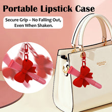 Load image into Gallery viewer, Silicone Bowknot Portable Lipstick Case Secure Grip Anti-Fall Lipstick Holder Protective Lipstick Cover with No Falling Out Even When Shaken
