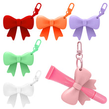 Load image into Gallery viewer, Silicone Bowknot Portable Lipstick Case Secure Grip Anti-Fall Lipstick Holder Protective Lipstick Cover with No Falling Out Even When Shaken
