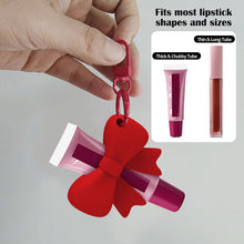 Load image into Gallery viewer, Silicone Bowknot Portable Lipstick Case Secure Grip Anti-Fall Lipstick Holder Protective Lipstick Cover with No Falling Out Even When Shaken

