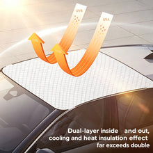 Load image into Gallery viewer, Thickened Car Roof Sunshade Sunroof Snow Cover Anti-Freeze Frost Protector for Panoramic Glass Winter Windshield Guard for Ice &amp; Snow Straps
