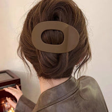 Load image into Gallery viewer, Korean Matte Oval Hair Clip Plastic Crab Hair Claw Elegant Spoon Shape Women Ponytail Hair Daliy Accessories
