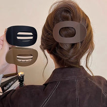 Load image into Gallery viewer, Korean Matte Oval Hair Clip Plastic Crab Hair Claw Elegant Spoon Shape Women Ponytail Hair Daliy Accessories
