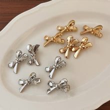 Load image into Gallery viewer, 1/2/4Pcs Elegant Cute Golden Silver Bow Hairpins Mini Fashion Hair Clip Women Daily Hair Decor Ornaments
