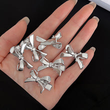 Load image into Gallery viewer, 1/2/4Pcs Elegant Cute Golden Silver Bow Hairpins Mini Fashion Hair Clip Women Daily Hair Decor Ornaments
