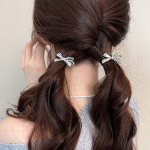 Load image into Gallery viewer, 1/2/4Pcs Elegant Cute Golden Silver Bow Hairpins Mini Fashion Hair Clip Women Daily Hair Decor Ornaments
