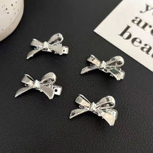 Load image into Gallery viewer, 1/2/4Pcs Elegant Cute Golden Silver Bow Hairpins Mini Fashion Hair Clip Women Daily Hair Decor Ornaments
