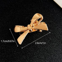 Load image into Gallery viewer, 1/2/4Pcs Elegant Cute Golden Silver Bow Hairpins Mini Fashion Hair Clip Women Daily Hair Decor Ornaments
