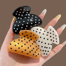 Load image into Gallery viewer, French Style Polka Dot Mini Fan Shaped Hair Clip Cute Daily Decorative Hair Claw Fashion Women Hair Accessories
