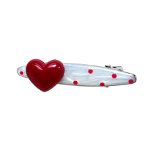 Load image into Gallery viewer, 2Pcs Red Cute Sweet Heart Korean Style Polka Hair Clips Duckbill Hair Clips Fashion Daily Hair Decor Accessories
