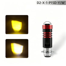 Load image into Gallery viewer, BA20D H4 P15D Motorcycle LED Driving Light High Power Scooter Spot Light with Yellow/White Lens Waterproof Fog Lamp
