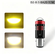 Load image into Gallery viewer, BA20D H4 P15D Motorcycle LED Driving Light High Power Scooter Spot Light with Yellow/White Lens Waterproof Fog Lamp
