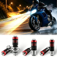Load image into Gallery viewer, BA20D H4 P15D Motorcycle LED Driving Light High Power Scooter Spot Light with Yellow/White Lens Waterproof Fog Lamp
