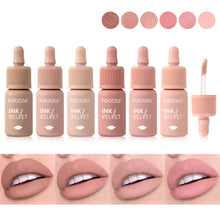 Load image into Gallery viewer, 6 Colors of Long-Lasting Velvet Nude Liquid Lipstick with Matte Texture Waterproof Non-Stick Cup Professional Lip Makeup Products
