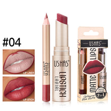 Load image into Gallery viewer, 2Pcs Lip Liner &amp; Matte Lipstick Set Long Lasting Waterproof Non-Stick Cup Makeup Kit
