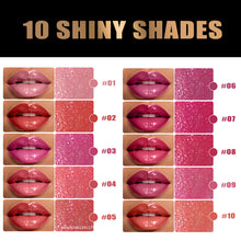 Load image into Gallery viewer, 10 Colors Pearl Lipstick Shimmer Metallic Finish, Slanted Tip Twist-Up Lip Crayon Long Lasting Moisturizing Lip Makeup
