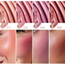 Load image into Gallery viewer, 4 Colors Liquid Blush &amp; Eyeshadow 2-in-1 Lip Cheek Tint Shimmer Multi-Use Face Makeup Buildable Long Lasting Waterproof Pigment for Women
