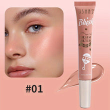Load image into Gallery viewer, 4 Colors Liquid Blush &amp; Eyeshadow 2-in-1 Lip Cheek Tint Shimmer Multi-Use Face Makeup Buildable Long Lasting Waterproof Pigment for Women
