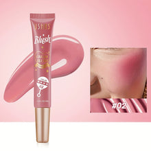 Load image into Gallery viewer, 4 Colors Liquid Blush &amp; Eyeshadow 2-in-1 Lip Cheek Tint Shimmer Multi-Use Face Makeup Buildable Long Lasting Waterproof Pigment for Women
