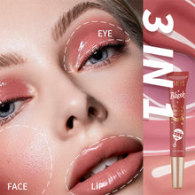 Load image into Gallery viewer, 4 Colors Liquid Blush &amp; Eyeshadow 2-in-1 Lip Cheek Tint Shimmer Multi-Use Face Makeup Buildable Long Lasting Waterproof Pigment for Women
